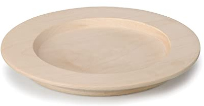 Erzi 10676 Teller aus Holz, Kinderküche, Kaufladenartikel für Kinder, Rollenspiele
