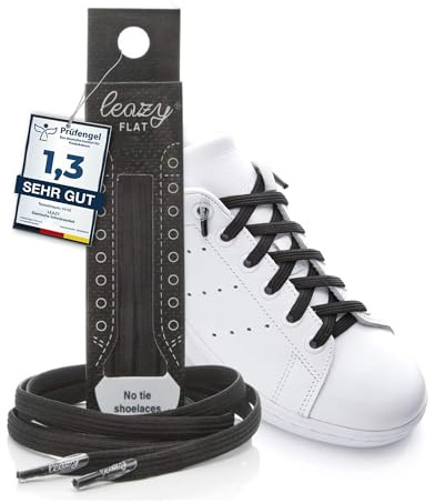 Leazy flat - Les lacets plats élastiques avec crochets de fixation pour enfants et adultes