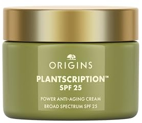 Origins Plantscription SPF 25 Power Anti-Aging Face Cream | Moisturizer with SPF to Visibly Reduce Fine Lines | With Peptides & Hyaluronic Acid, 1.7 Fl Oz