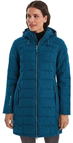 Killtec Damen Skane Wmn Quiltet Prk Parka In Daunenoptik Mit Abzippbarer Kapuze, Dunkelblau, 38 EU