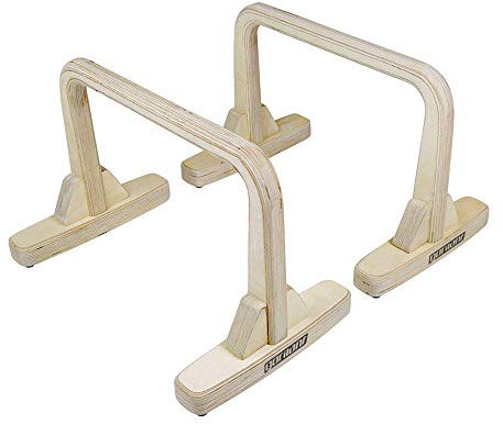 Gorletic - Parallettes Calisthenics Aus Holz Für Liegestütze, Push Up Bar Und Workout Equipment, 30 Cm Höhe, Rutschfest, Ideal Für Training Im Park Oder Zu Hause