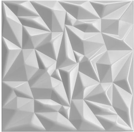 3D-paneler Polystyren XPS frigolit - Moderna vägg- och takpaneler - Lätt och flexibla väggpaneler - 50x50 cm / 6m² - 24 stycken (Vit 02)