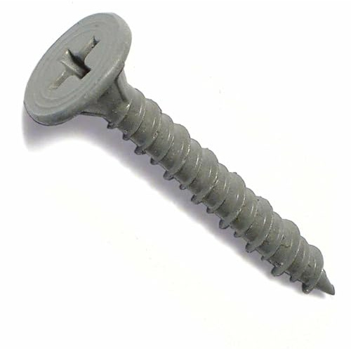 Drywall Cement Board Screws Twin Cut Point Wafer Countersunk - Hi-Low Thread Exterior Plus Grey Coating Fibre Backer Board Timber Stud Phillips Head (200, 4.2 x 25mm)