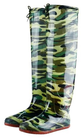 Watstiefel Camouflage Watstiefel Für Männer Frauen Hüftstiefel Leichtgewichtige wasserdichte Anti-Rutsch-Regenstiefel Für Angeln Jagd(44 EU)