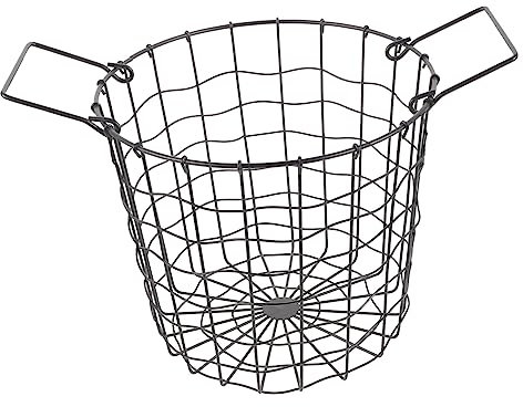 BESPORTBLE porte-bûches de cheminée organisateur de stockage de jouets cube corbeille feu panier rangement panier de rangement transporteur forestier panier de bois de camping le fer Black