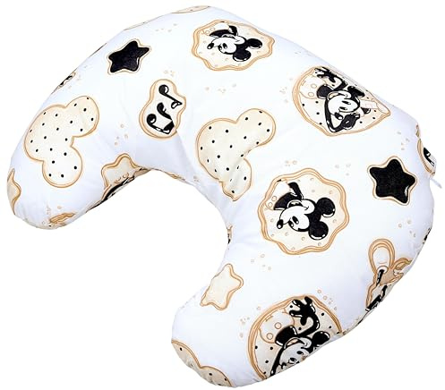 TupTam Cojin de Lactancia de Bebé Recién Nacido, Mickey Mouse/Notas/Blanco/Beige