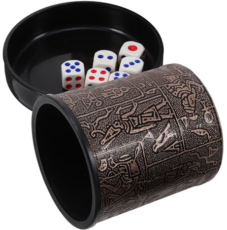 BCOATH Cubilete De Dados para Fiesta y Juegos De rol para Adultos Tamaño Estándar Agitador De Dados De Plástico Abs Resistente Portátil para Entretenimiento En Mesa Incluidos