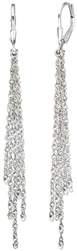 Jobo Damen-Ohrringe Statement hängend aus 925 Sterling Silber 86 mm lang