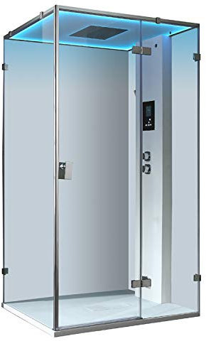 AWT Dampfdusche LD107F15 weiß matt/120x90/rechts