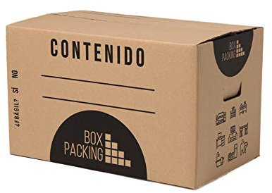 BOXPACKING | Umzugskartons 6 Stück | 50x30x30 cm | Bücherkartons| Umzugskartons mit Griffen | Moving Boxes