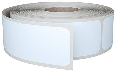 1x3 inch (7.5cm x 2.5cm) Adhesive Labels Rectangle White Sticker Rolls, 250 Pack by Royal Green