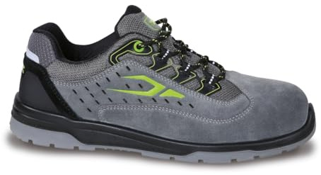 BETA - Scarpe Antinfortunistiche in Pelle Scamosciata Traforata con Supporto Stabilità Tallone, Scarpe di Sicurezza Uomo Donna con Puntale Polimerico e Lamina Antiperforazione, Taglia 46, 7317NA