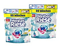 Weißer Riese Universal Trio-Caps Aromatherapie Floral Sensation 160 WL (2x 80 Wäschen), Vollwaschmittel mit Lotus, intensives Dufterlebnis mit natürlichen Blütenessenzen