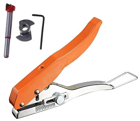 LOVIVER Pinze per punzonatura per bordature, pinze per punzonatura per risparmio di manodopera manuale, pinze per punzonatura a foro singolo, facile da usare, 15 mm con punta da trapano