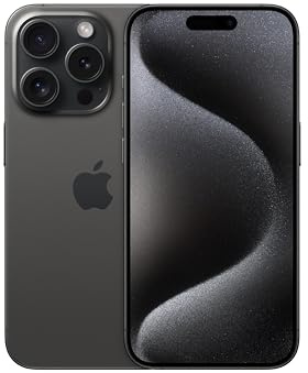 Apple iPhone 15 Pro, 128GB, Black Titanium - Unlocked (Renewed)