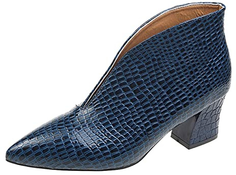 Bottines Chelsea pour femme - Avec talon bloc - Bottes en cuir - Bottes courtes - Pour l'automne - Noir - Bottes d'équitation - Bottes de travail - Bottines à enfiler