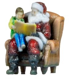 NOCH® Père Noël et garçon, Figurines 3D en Plastique, parfaites pour Le modélisme H0 et Les dioramas