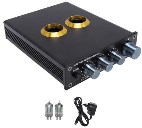 Preamplificador de Fono válvulas, preamplificador estéreo HiFi a válvulas Banco audiófilos, preamplificador válvulas Auriculares para Audio doméstico, Tocadiscos, Sonido