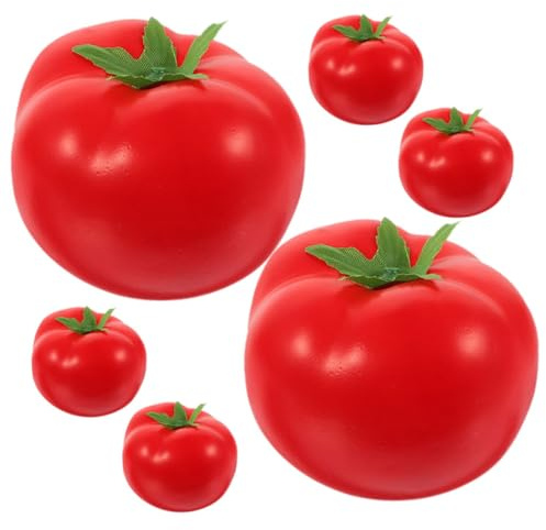 HOLIDYOYO Tomates Artificielles 6 Pièces Faux Légumes Accessoires pour Cuisine École Restaurant Décoration