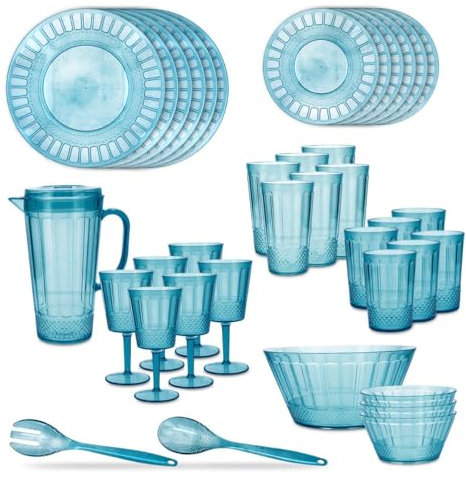 Quid Gaia Vajilla Acrílico No Apto Microondas Apto Frigorífico Material 100% Saludable