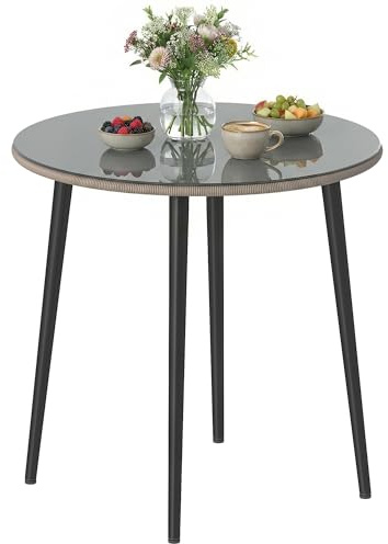 Outsunny Gartentisch Stahl 80 x 80 x 74 cm Buffettisch 4 Personen Grau