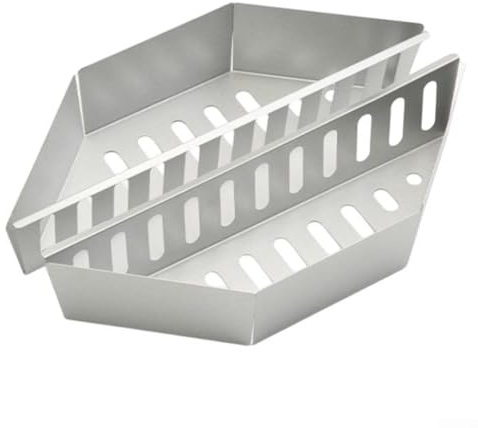 Cestino per carbone, confezione da 2 pezzi, zincato, strumento per barbecue all'aperto, distribuzione uniforme del calore, design resistente alla ruggine, barbecue da campeggio