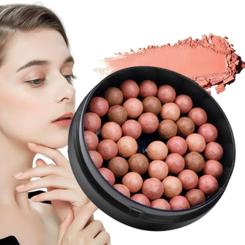 Krämrouge Lystergivande | Lättviktsrougebollroller Kindskulptering Konturering Highlighting Skönhetsartiklar För Vardag