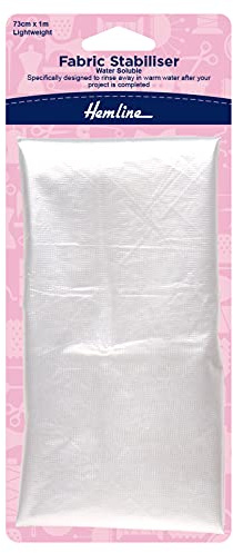 Hemline H845 | Transparent vattenlöslig tygstabilisator 73 x 100 cm | 1 ark