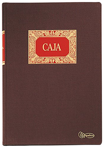 Miquelrius - Libro de Contabilidad, Clase R, 4º Apaisado 220 x 151 mm, Rayado Caja (M.D con entradas y salidas), 100 Hojas de 90 g/m², Forrado en Tela, Lomo Engomado