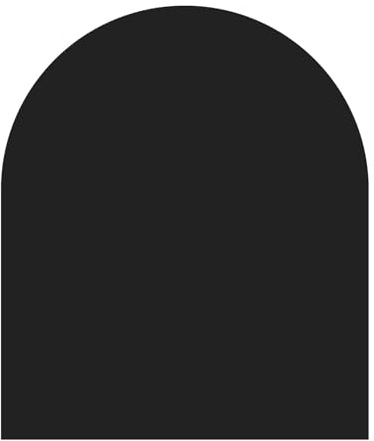 raik PU053-1B3-sw Bodenplatte B3 Halbrund schwarz pulverbeschichtet 1000 x 1000 mm