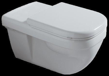 Keramag Wand WC Flachspüler (ohne Deckel) Dejuna, wandhängend, 6L weiß(alpin), 208550000