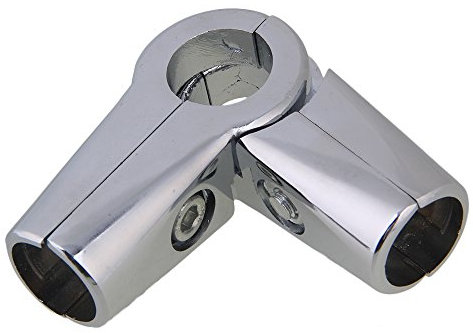 BQLZR Silber 3-Wege-Rohrschelle 25 mm verstellbar Winkel Rohrverschraubung Verbinder für Regal-Display