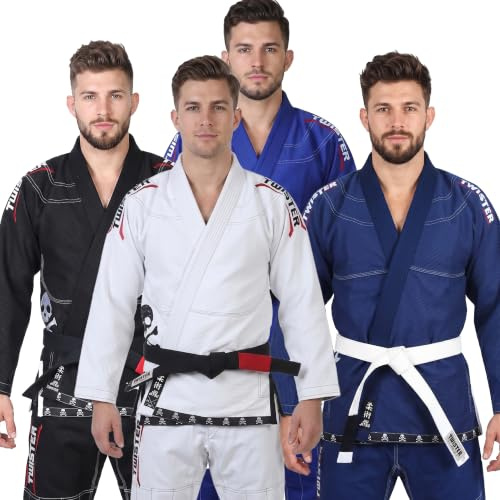 Twister Progress 5.0 Brazilian Jiu Jitsu Gi | BJJ Gi | Lightweight Preshrunk Pearl Weave | With Pants and Jacket 475gram (WHITE, A2)