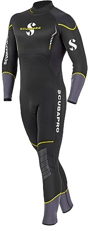 SCUBAPRO Men's Sport Steamer Wetsuit with 3mm Thickness, Large, Black/Yellow