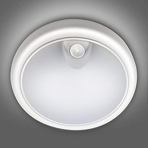 EXTRASTAR12W LED Ceiling Light with Infrared Motion Sensor, 960 Lumen Round Surface Mounted Panel Ceiling Lamp, IP65 Waterproof for Outdoor & Indoor Use - 6500K Daylight