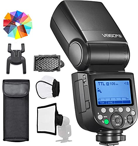 Godox V860III-S TTL High-Speed Sync GN60 1/8000 Blitzgerät 2600mAh Li-on Akku Speedlite Kompatibel mit Sony A7 A7R A7S A7II A7RII A7RIII A58 A99 A6000 A6300 ILCE6000L A9 Kamera (V860III-S)