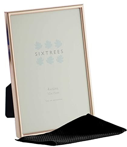Sixtrees 2-405-46 Winchester Copper 6x4 inch Photo Frame. Complete with microfibre polishing cloth.