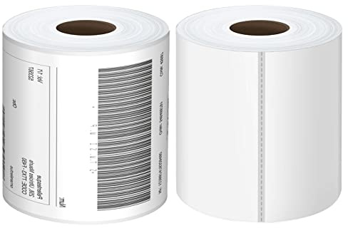 Muotich Thermal Labels 4x6 Roll - 500 Direct Thermal Perforated Postage Shipping Labels for Rollo, Zebra, MUNBYN and Polono Printers (NOT for DYMO)