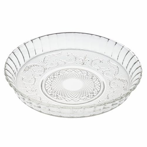 Villa d'Este Home Tivoli Plato redondo de servir de cristal, diámetro 30 cm, Imperial