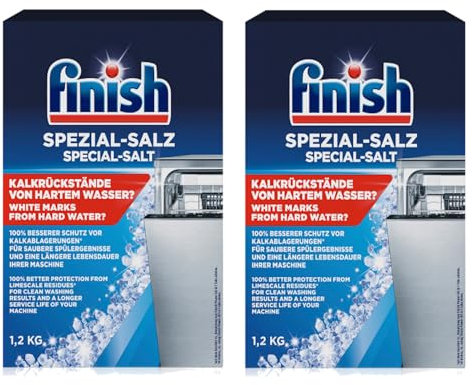 Finish Spülmaschinen Spezial-Salz 1,2kg - Enthärtet Wasser (2er Pack)