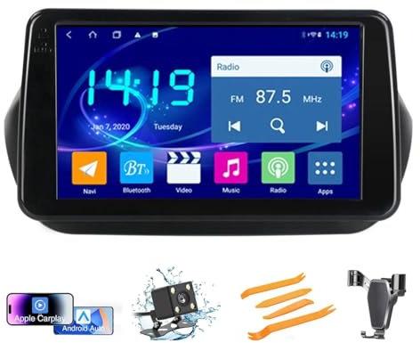Autoradio Android Autoradio Touch Screen da 9 Pollici per Fiat Fiorino Qubo 2008-2017 Android Auto Doppio DIN con Navigazione GPS Bluetooth FM Supporto Mirror Link Backup Camera (Color : WiFi 1G