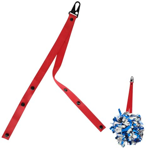 lasuroa Pom Pom Holder, Adjustable Pom Holder for Backpack Cheer Cheerleading Pom Holder Cheer Pom Holder Custom Made Pom Holder Pom Poms Cheerleading Accessories for Teen Girls Sports(Red)