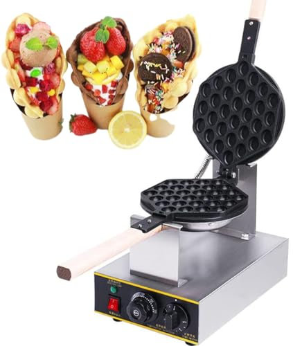 Fer à Bulles d'œufs 1400 W, gaufrier à Bulles, température réglable 50-300 ℃, avec revêtement antiadhésif, Boulanger en Acier Inoxydable, pour Usage Domestique ou Commercial