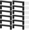 qxayxa 12 Pcs Poignées Meuble Acier Inoxydable Noir 96mm, Poignée Cuisine Inox, Poignée Porte Placard Brossé, Bouton Tiroir Modern pour Cuisine Salle de Bain Armoire Placard