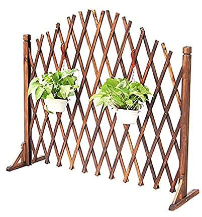 SIMAIT Mampara de Plantas, Valla para bebés, Valla de privacidad para jardín, Valla de Madera, barandilla telescópica Decorativa de celosía, Valla de jardín para Exteriores, Valla para Perros, mamp