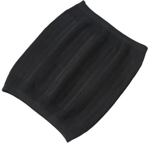 Hattba Calentador de cintura, calentador de riñones, suave y cálido, protector de espalda, unisex para invierno, Negro, L