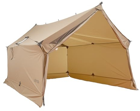 VEVOR Campingzelt, 2-Personen-Kabinenzelt mit Ofenanschluss, wasserdichte Winterzelte mit Belüftung, leichte und tragbare 4-Jahreszeiten-Zelte zum Wandern, Angeln, Jagen und Rucksackreisen