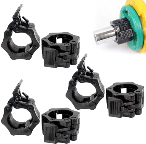 Cerioll Cierres para Pesas De 30mm, Abrazaderas Mancuerna para Barras, 6 Piezas Bloqueadores para Barras De Pesas, Barbell Collars, Cierre Rápido, Hebilla para Mancuernas (Negro)