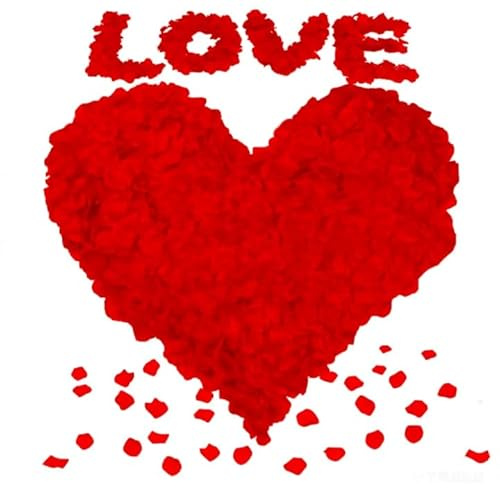 Exsink 4000 Piezas Petalos de Rosa Artificiales，Pétalos de Flores de Seda Artificial, Pétalos de Rosas Rojas para Bodas, Pedidas, Fiestas, Decoración Romántica，Ambiente Romántico