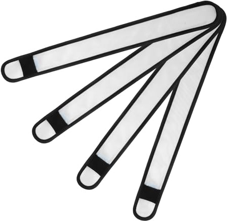 HEMOTON 4 Pezzi Fasce per Zampe di Cavallo LED Bianco per Sicurezza Notturna Vestibilità Confortevole per Attività all Aperto e Addestramento Equestre